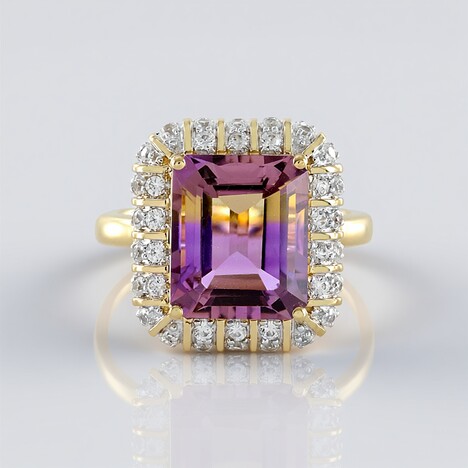 Bague en or et Amétrine (SUHANA)