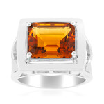 Zilveren ring met een Madeira citrien (de Melo)