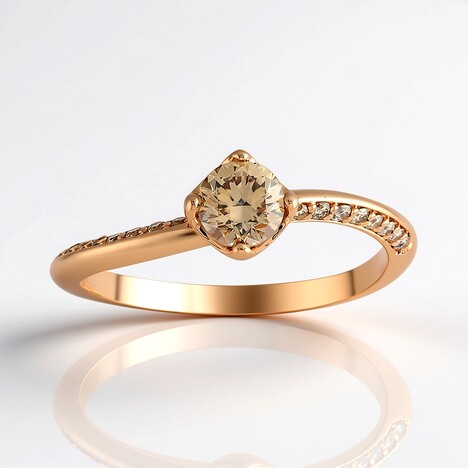 Anello in oro con Diamante Rose de France VS1 di Argyle (Annette)