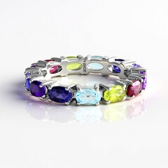Anello in argento con Ametista Zambiana