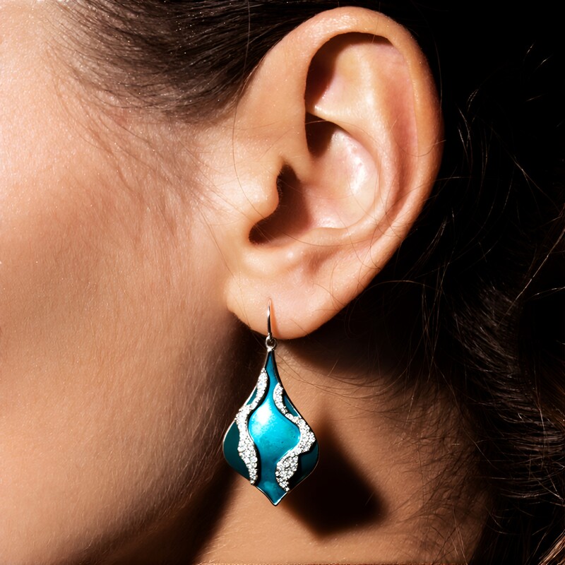 Pendientes en plata con Zircón (SAELOCANA)