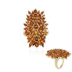 Madeira-Citrin-Silberring