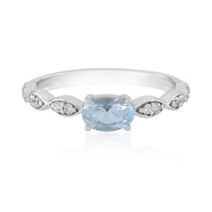 Brasilianischer Aquamarin-Silberring
