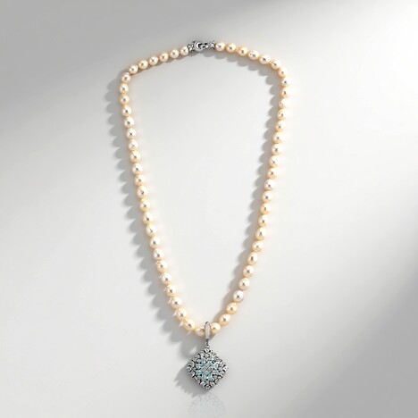 Collana in argento con Topazio Blu Cielo