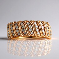 Gouden ring met SI1 Argyle Rose De France Diamanten (Annette)