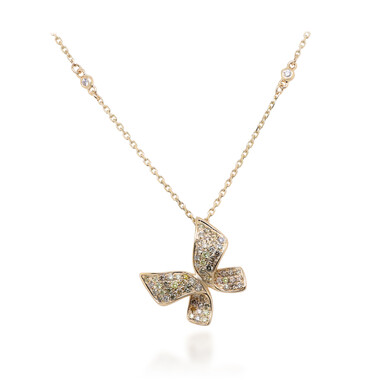 SI2 Fancy-Brillant-Goldhalskette (CIRARI)