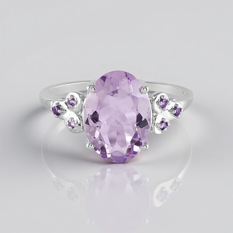 Anello in argento con Ametista Rose de France