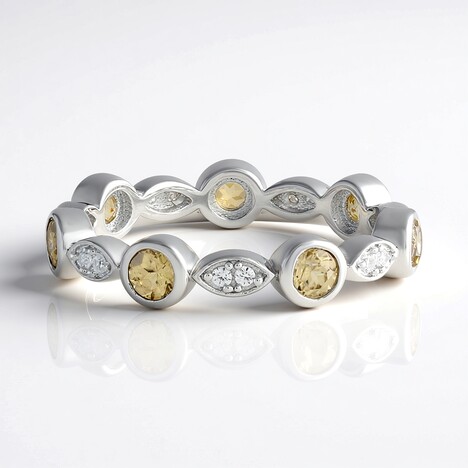 Anello in argento con Zircone Giallo