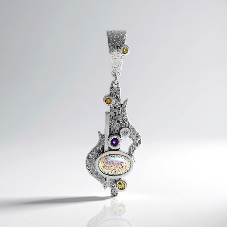 Ciondolo in argento con Labradorite (MONOSONO COLLECTION)