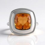 Anello in argento con Quarzo Arancione