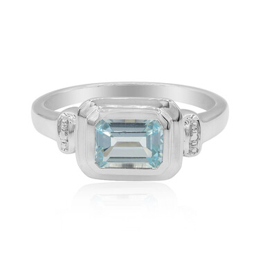 Anello in argento con Topazio Blu Cielo
