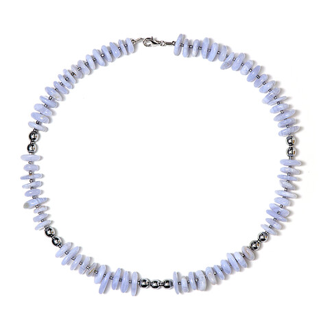 Edelstein-Silberhalskette