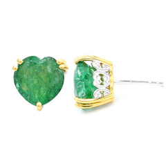 Pit D8 Emerald Silver Earrings (Gems en Vogue)