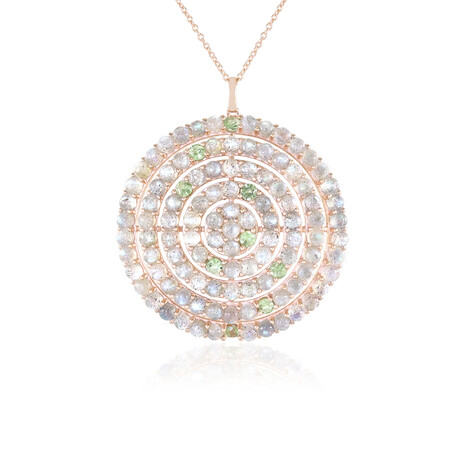 Green Maniry Labradorite Silver Necklace (KM by Juwelo)