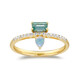 Anillo en oro con Esmeralda de Zambia AAA (CIRARI)