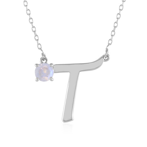 Rainbow Moonstone Silver Necklace