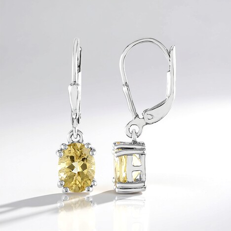 Orecchini in argento con Berillo Giallo