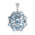 Ciondolo in argento con Topazio Blu Cielo