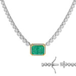 Pit D8-Smaragd-Silbercollier (Gems en Vogue)