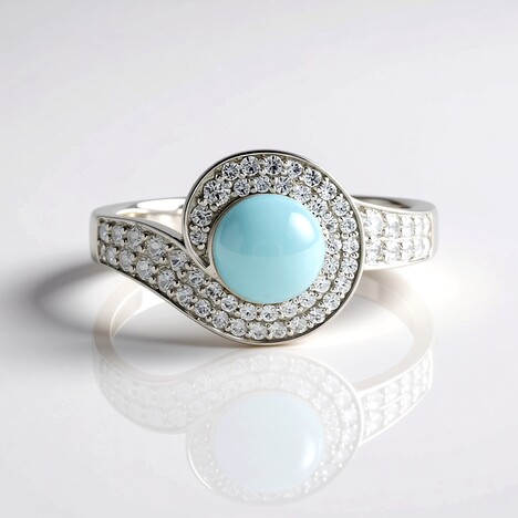 Anello in argento con Acquamarina Brasiliana (de Melo Essence)
