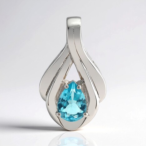 Ciondolo in argento con Apatite Blu (Pallanova)