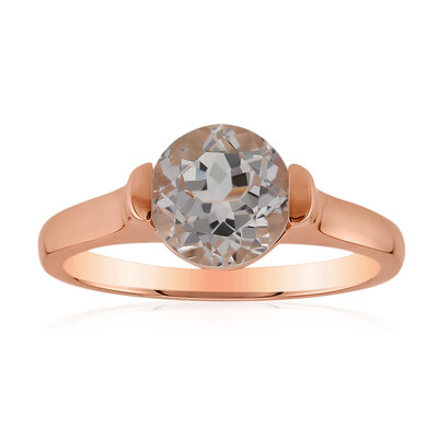Anello in oro con Danburite Rosa del Messico