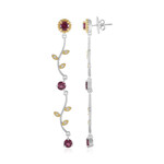 Zilveren oorbellen met rhodolieten (Dallas Prince Designs)