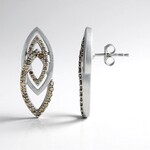 Orecchini in oro con Diamante Champagne I2 (de Melo Gold)