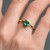 Russian Emerald Silver Ring (Adela Silber)