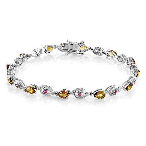 Zilveren armband met Gele Toermalijnen