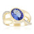 Anillo en oro con Tanzanita AAA (de Melo Gold)