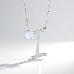 Collana in argento con Pietra di Luna Arcobaleno