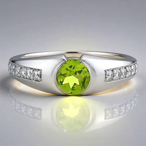 Anello in argento con Peridoto
