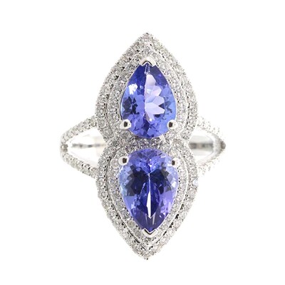 18K AAA Tanzanite Gold Ring (CIRARI)