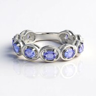 Anillo en plata con Tanzanita
