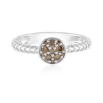 I2 Champagner-Diamant-Silberring (Ornaments by de Melo)