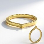 Anello in oro con Diamante Champagne I2 (de Melo Gold)