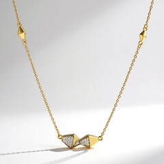 Collana placcata in oro con Zircone