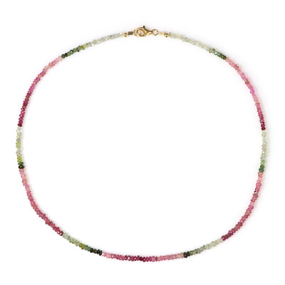 Collar en plata con Turmalina rosa de Nigeria