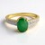 Anello placcato in oro con Smeraldo Bahia