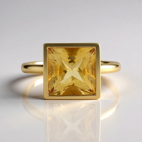 Anello in argento con Citrino