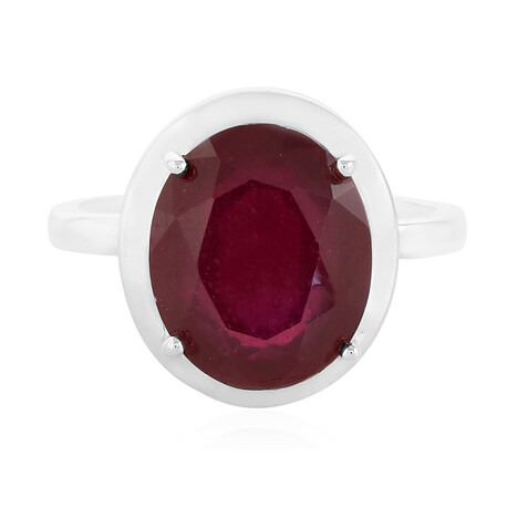 Anillo en plata con Rubí de Madagascar