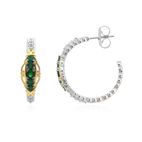 Sambia-Smaragd-Silberohrringe (Gems en Vogue)
