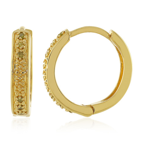 Orecchini in argento con Diamante Giallo I3