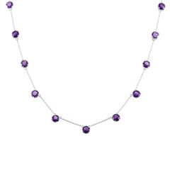 Sambia-Amethyst-Silbercollier (de Melo Essence)