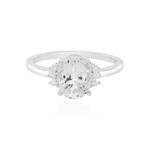 Anillo en plata con Topacio blanco