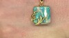 Zilveren hanger met een Turquoise mozaïek