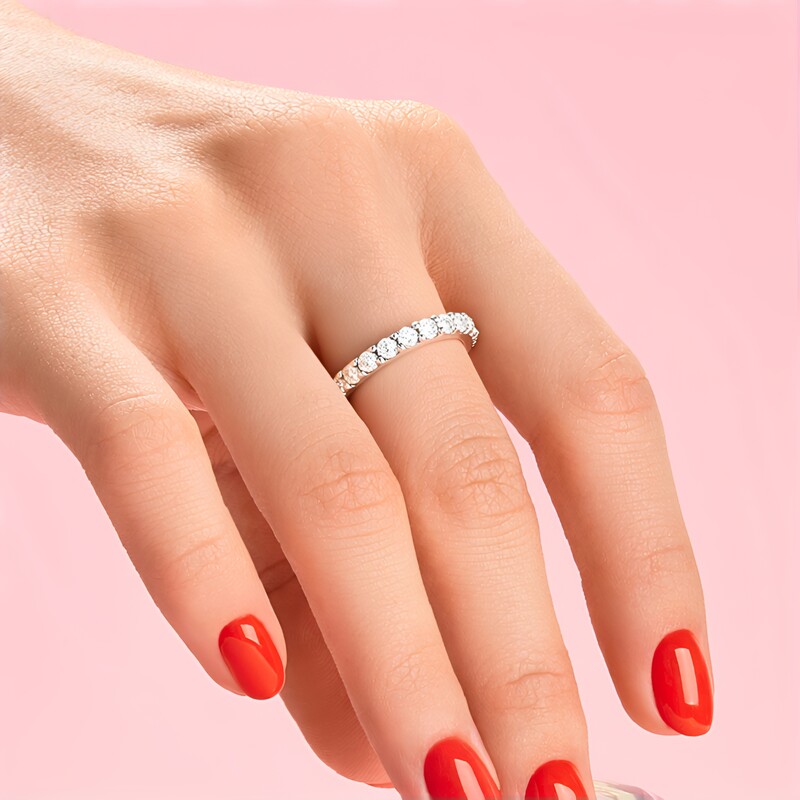 Weißer Topas-Silberring