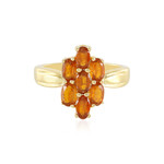 Oranger Tansania-Kyanit-Silberring