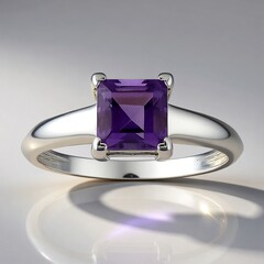 Anello in argento con Ametista del Marocco